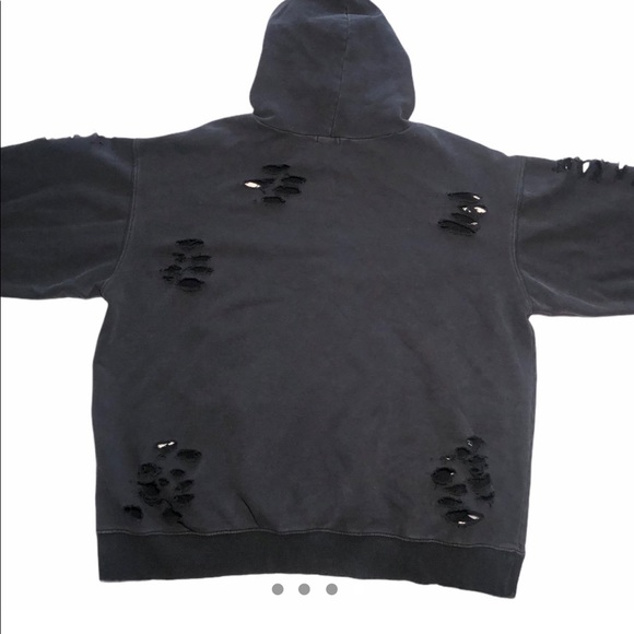 Emma and Sam distressed black hoodie - Picture 2 of 4